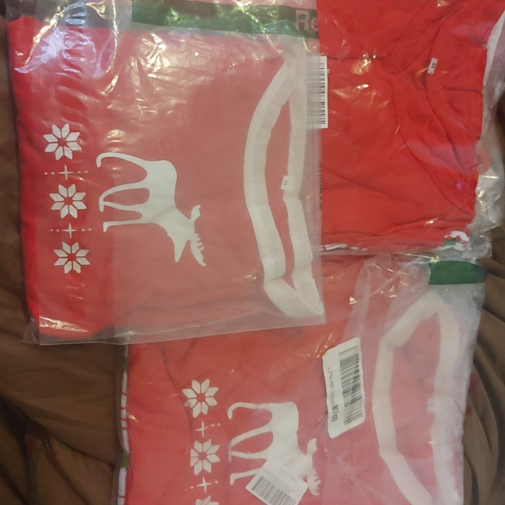 COPY - COPY - Matching Red & White Winter Christmas Family Pajamas PJs Striped … - Picture 4 of 16